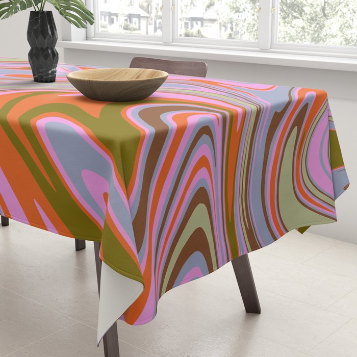 70s Psychedelic Swirl Tablecloth Gallery Image 3