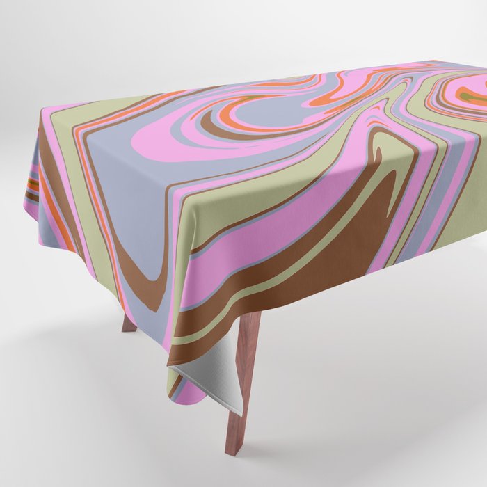 70s Psychedelic Swirl Tablecloth Gallery Image 1