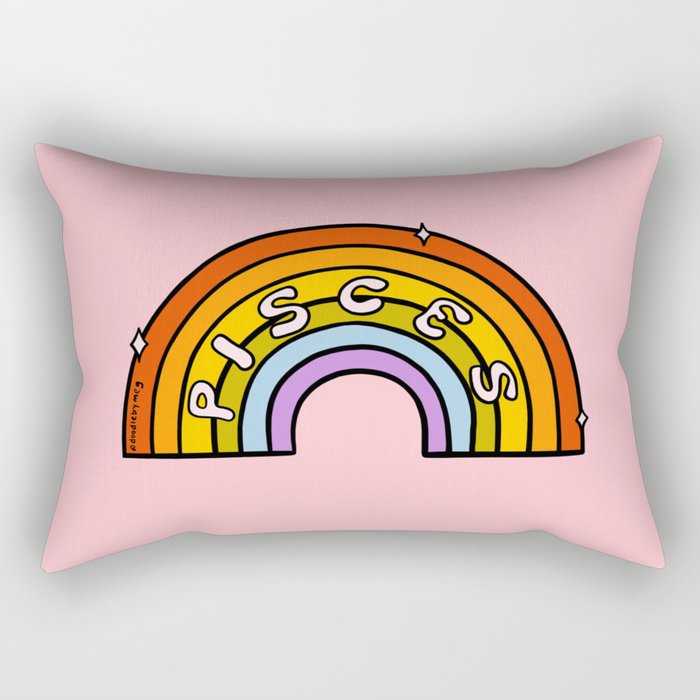 Pisces Rainbow Rectangular Pillow Gallery Image 2