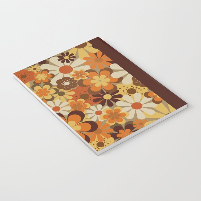 70's Floral Prints, Retro Art Notebook Gallery Image 3