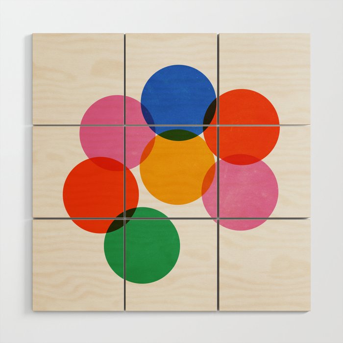 Bauhaus Circle Study Wood Wall Art Gallery Image 1