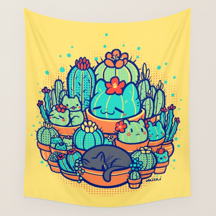 Catcus Patch Wall Tapestry Gallery Image 4