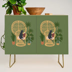 Hidden cat 51 private forest reading area rattan chair Credenza Gallery Image 1