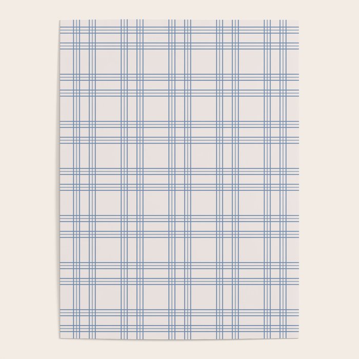 Blue And Cream Gingham Poster Gallery Image 4