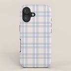 Blue And Cream Gingham iPhone Case Gallery Image 1