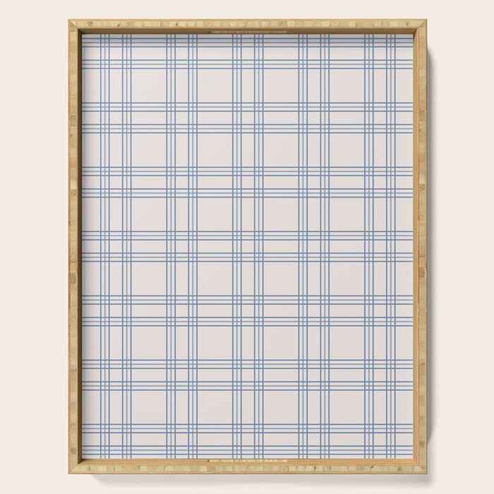 Blue And Cream Gingham Serving Tray Gallery Image 1