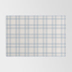 Blue And Cream Gingham Rug Gallery Image 2