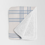 Blue And Cream Gingham Throw Blanket Gallery Image 3