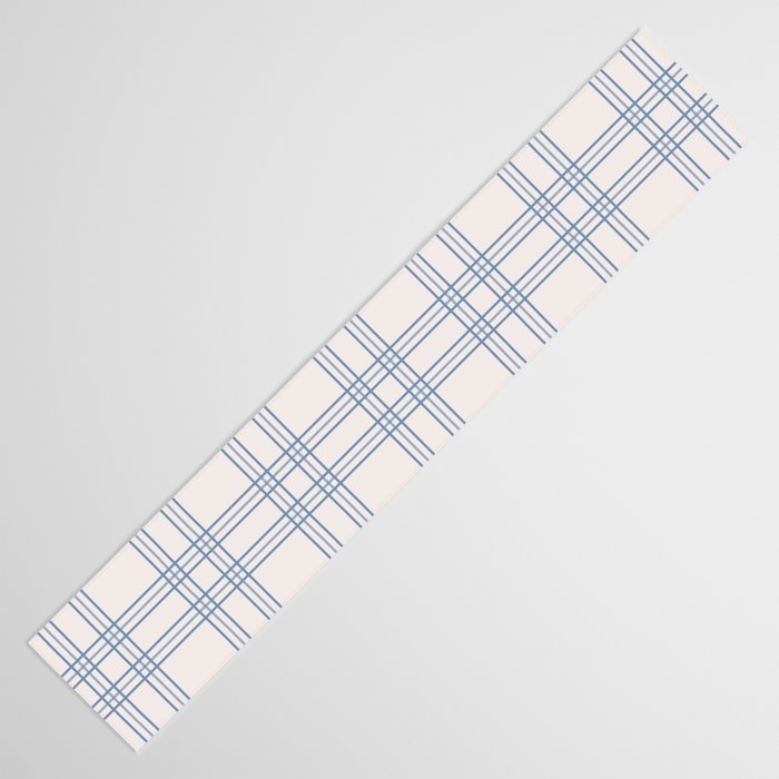 Blue And Cream Gingham Table Runner Gallery Image 3