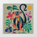 Mid Century Modern Monkey Wood Wall Art Gallery Image 1