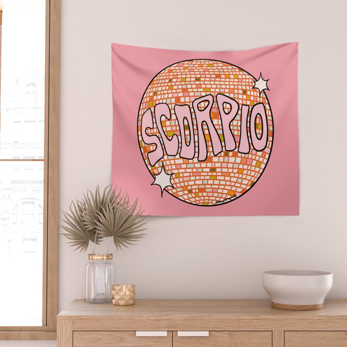 Scorpio Disco Ball Wall Tapestry Gallery Image 2