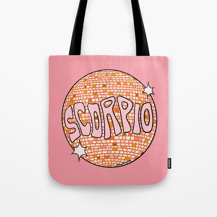 Scorpio Disco Ball Tote Bag Gallery Image 1