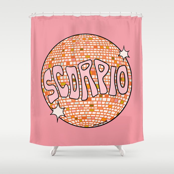 Scorpio Disco Ball Shower Curtain Gallery Image 1