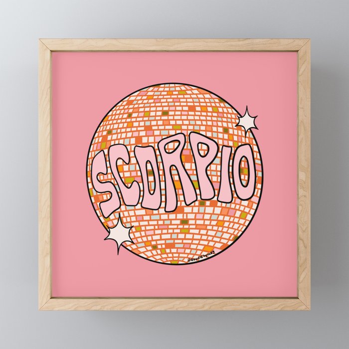 Scorpio Disco Ball Mini Art Print Gallery Image 1