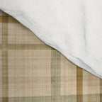 Traditional Plaid Pattern Rustic Country Style Beige Brown Comforter Gallery Image 4