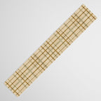 Traditional Plaid Pattern Rustic Country Style Beige Brown Table Runner Gallery Image 3