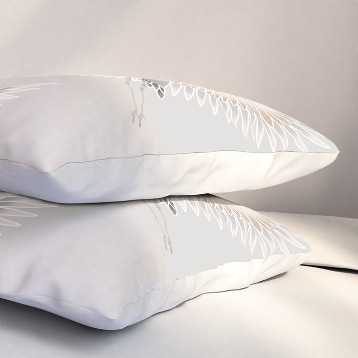 traditional Japanese cranes bright illustration Pillow Sham Gallery Image 3
