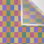 Checkered Multicolor Pattern XXII Colorful Bright Wall Tapestry Gallery Image 3