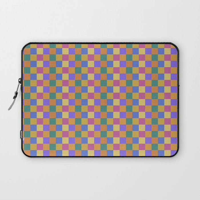 Checkered Multicolor Pattern XXII Colorful Bright Laptop Sleeve Gallery Image 1
