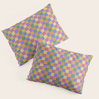 Checkered Multicolor Pattern XXII Colorful Bright Pillow Sham Gallery Image 3