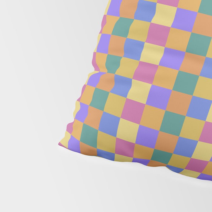Checkered Multicolor Pattern XXII Colorful Bright Pillow Sham Gallery Image 4