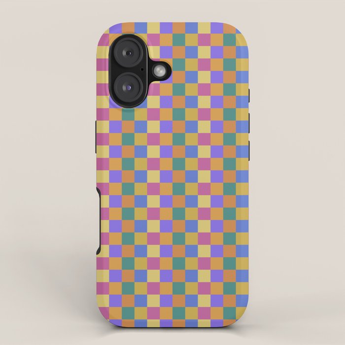 Checkered Multicolor Pattern XXII Colorful Bright iPhone Case Gallery Image 1