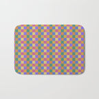 Checkered Multicolor Pattern XXII Colorful Bright Bath Mat Gallery Image 1