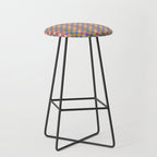 Checkered Multicolor Pattern XXII Colorful Bright Stool Gallery Image 1