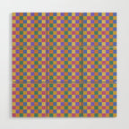 Checkered Multicolor Pattern XXII Colorful Bright Wood Wall Art Gallery Image 1