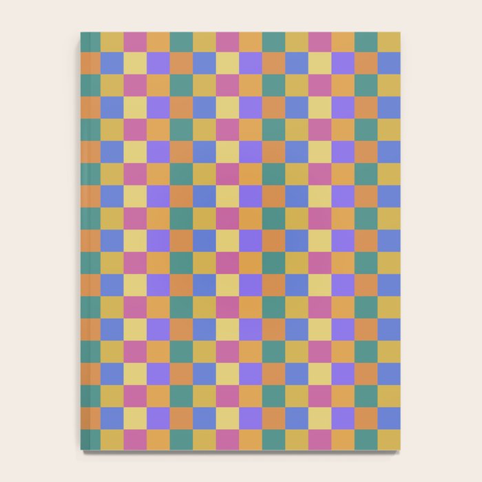 Checkered Multicolor Pattern XXII Colorful Bright Notebook Gallery Image 4