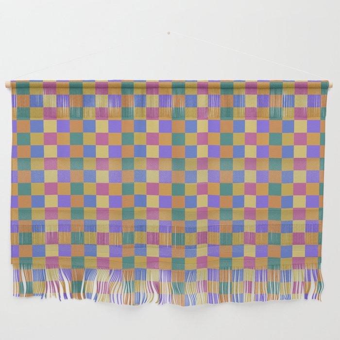 Checkered Multicolor Pattern XXII Colorful Bright Wall Hanging Gallery Image 1