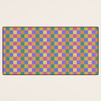 Checkered Multicolor Pattern XXII Colorful Bright Desk Mat Gallery Image 3
