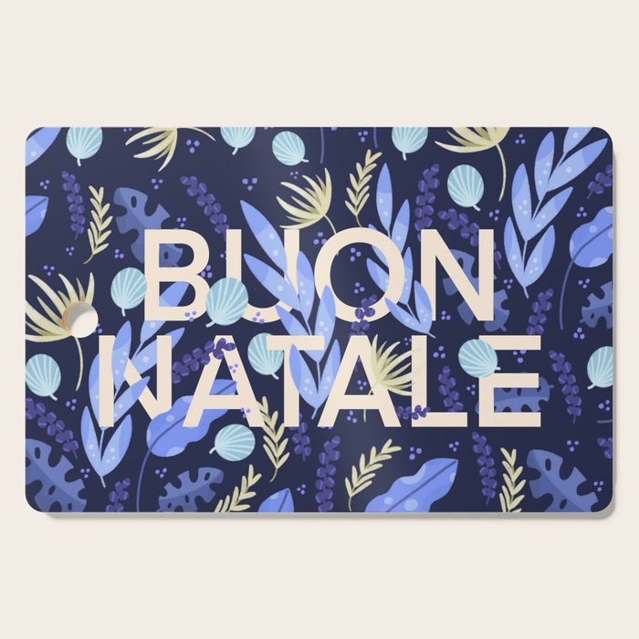 Buon Natale in blue Cutting Board Gallery Image 1