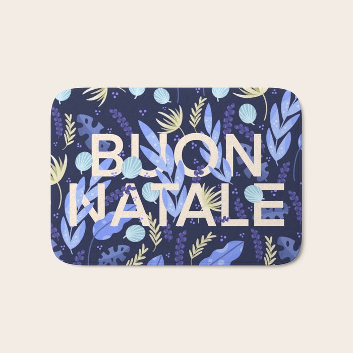 Buon Natale in blue Bath Mat Gallery Image 1