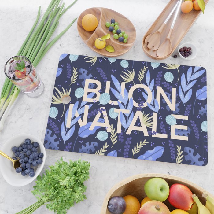 Buon Natale in blue Cutting Board Gallery Image 2