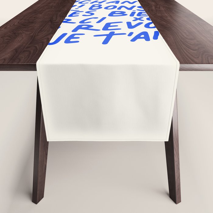 French Words Table Runner Gallery Image 1