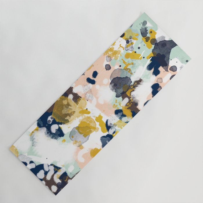 Sloane - abstract painting gender neutral baby nursery dorm college decor Yoga Mat Gallery Image 1