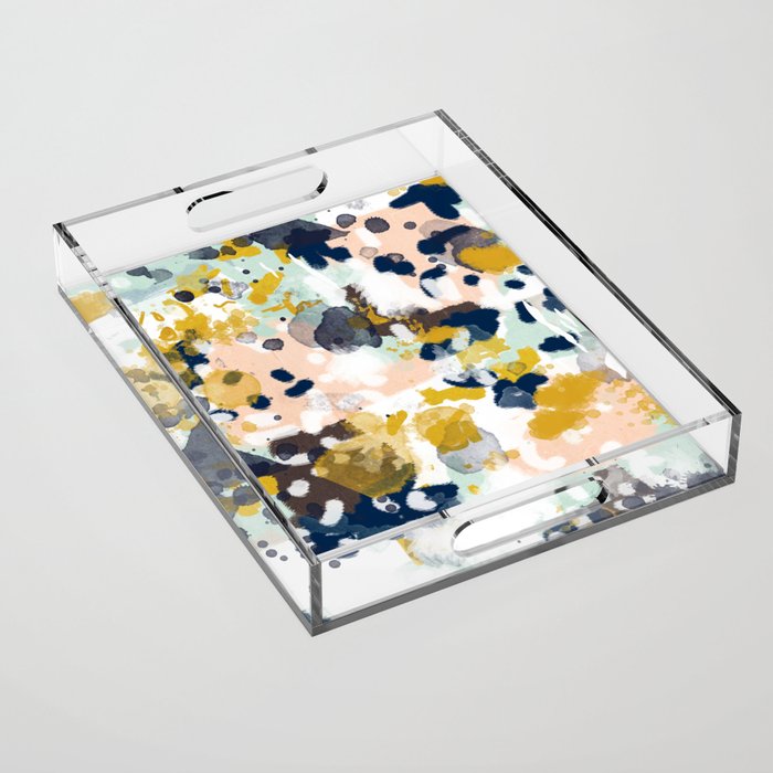 Sloane - abstract painting gender neutral baby nursery dorm college decor Acrylic Tray Gallery Image 1