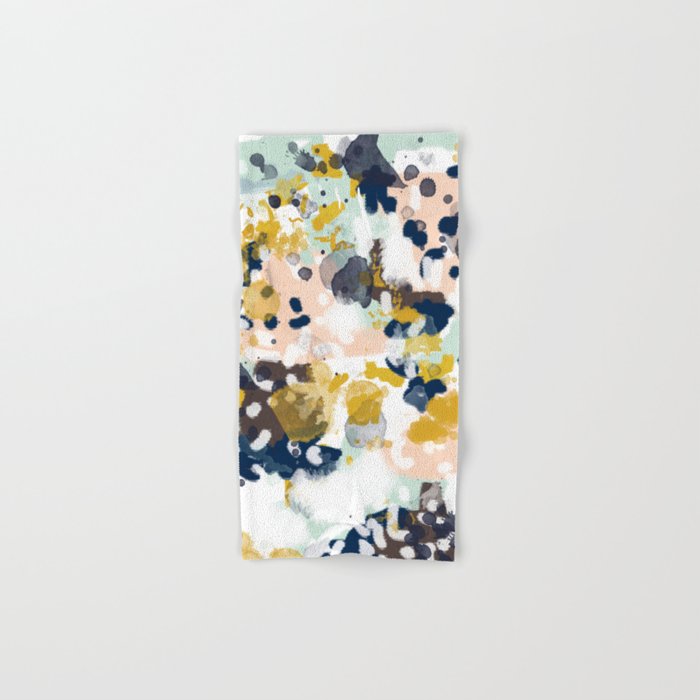 Sloane - abstract painting gender neutral baby nursery dorm college decor Bath Towel Gallery Image 1
