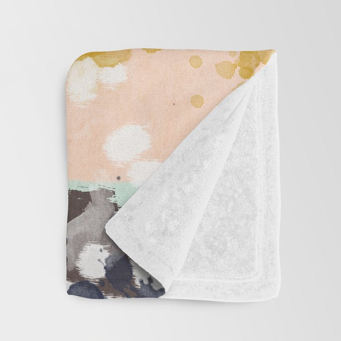 Sloane - abstract painting gender neutral baby nursery dorm college decor Throw Blanket Gallery Image 3