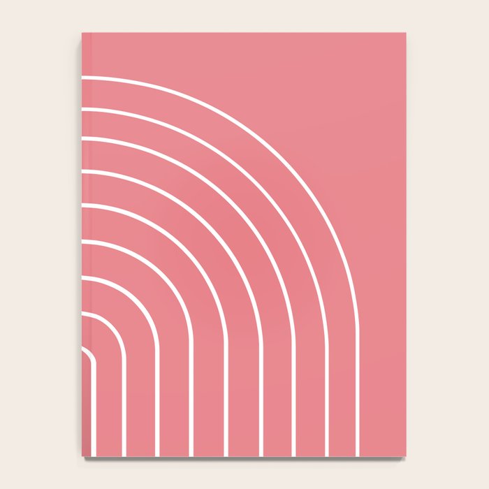 Minimal Arch XXIX Coral Pink Modern Geometric Lines Notebook Gallery Image 4