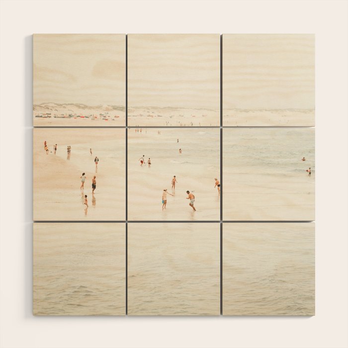 At the Beach 15 - Beach Print - Minimal Beach - People - Ocean - Sea Travel photography  Wood Wall Art Gallery Image 1