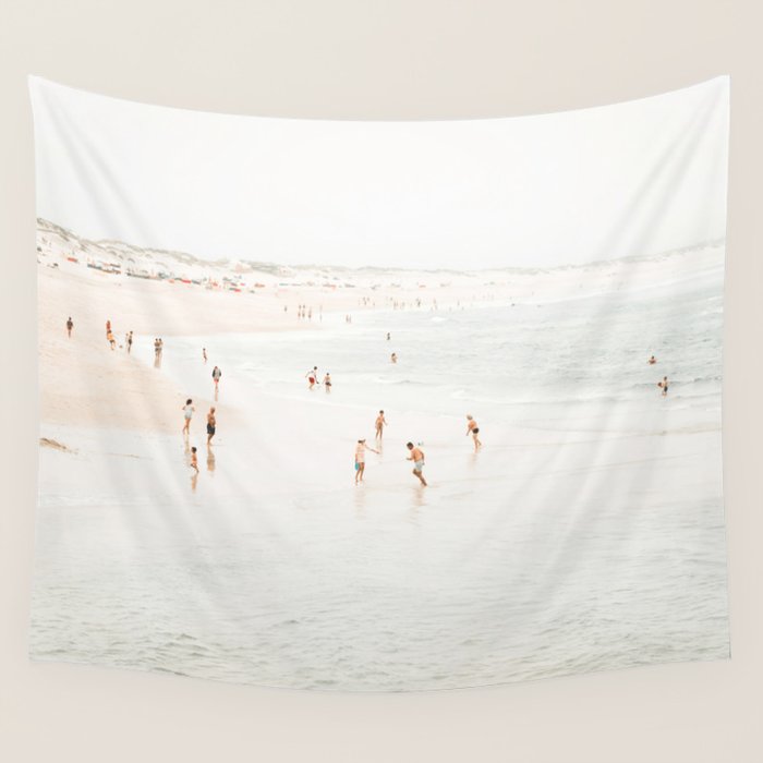 At the Beach 15 - Beach Print - Minimal Beach - People - Ocean - Sea Travel photography  Wall Tapestry Gallery Image 4