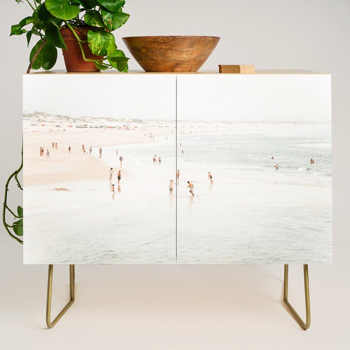 At the Beach 15 - Beach Print - Minimal Beach - People - Ocean - Sea Travel photography  Credenza Gallery Image 1
