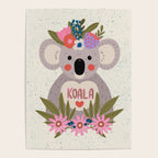 Koala with flowers  Poster Gallery Image 4