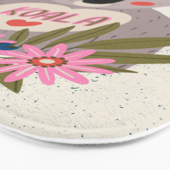 Koala with flowers  Bath Mat Gallery Image 3