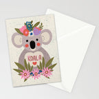 Koala with flowers  Stationery Card Gallery Image 2