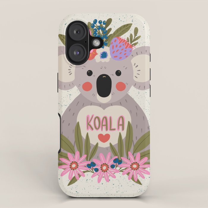 Koala with flowers  iPhone Case Gallery Image 1