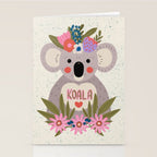 Koala with flowers  Stationery Card Gallery Image 2