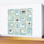 Retro Rectangles Mid Century Modern Geometric Vintage Style Wall Mural Gallery Image 2